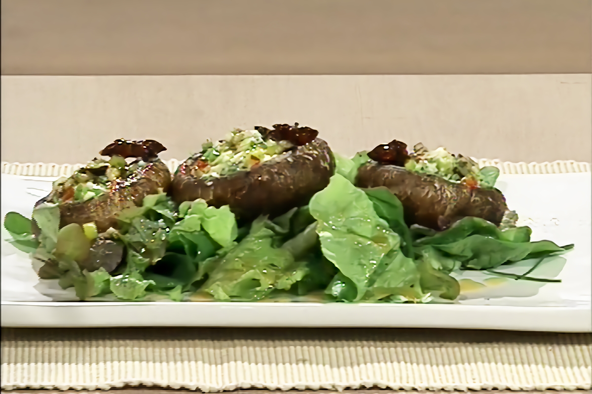 Berenjenas y portobellos rellenos El Gourmet