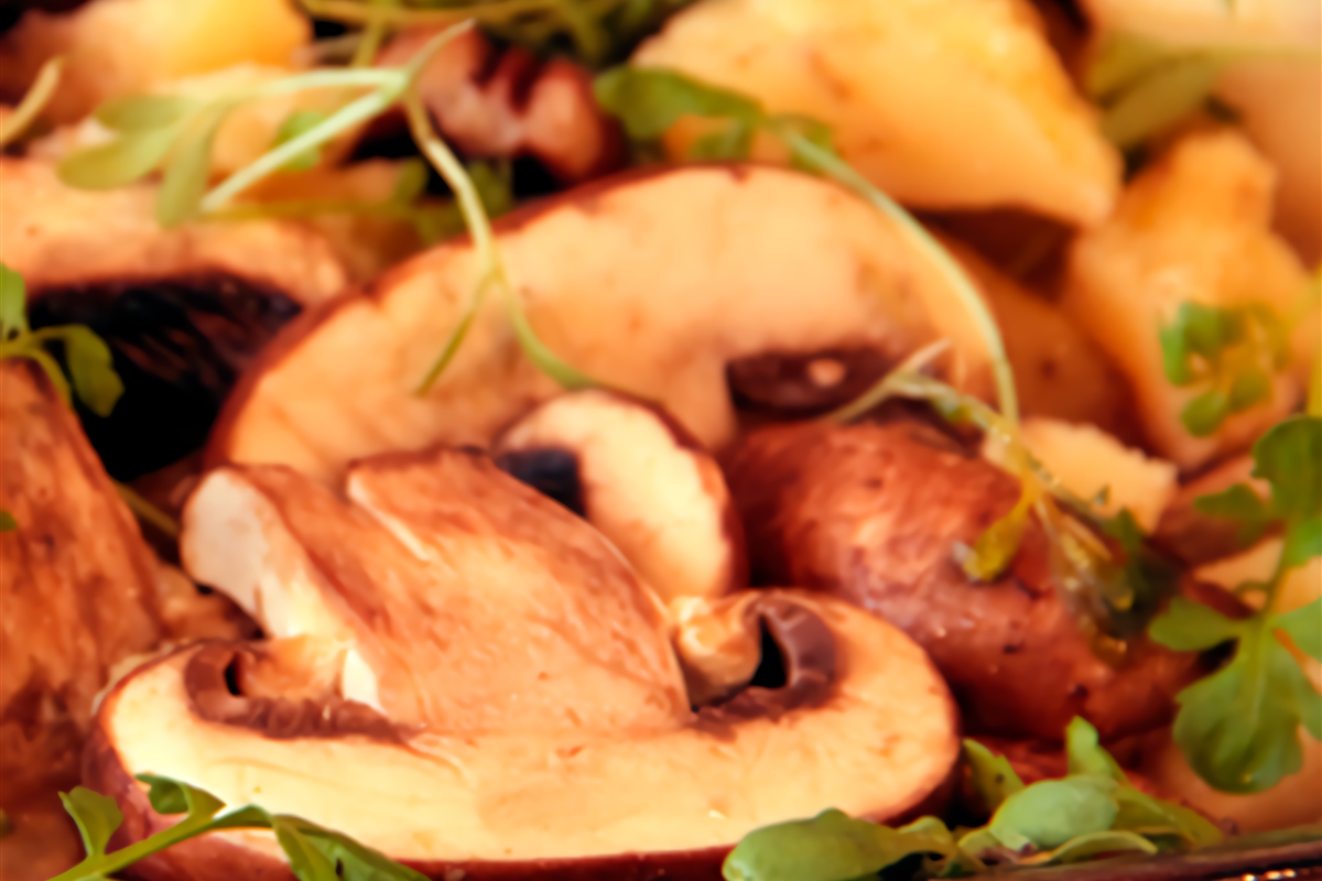 Ensalada de portobellos, peras y parmesano El Gourmet