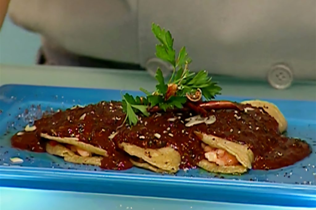 Enchiladas de salmón y camarón El Gourmet